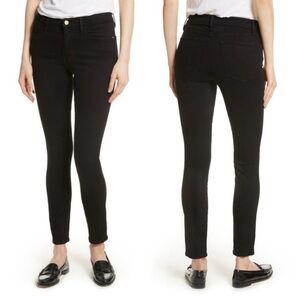 NWT FRAME le’ high skinny size 28 in noir black jeans pockets designer comfy